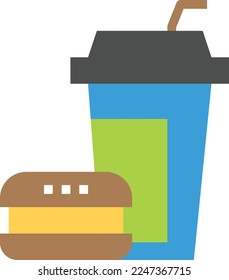 FAST FOOD ICON  vector illustration .