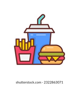 Fast Food icon in vector. Illustration