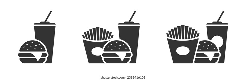 Icono de comida rápida. Ilustración vectorial.