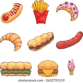 Fast food icon vector illustration