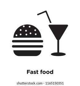 Fast food icon vector isolated on white background, Fast food transparent sign , vacation symbols