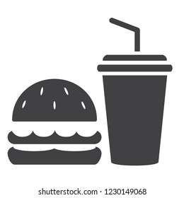 Fast food icon vector isolated on white background. Fast food icon in flat style. Template for app, label, logo, menu and web site. Creative art concept, vector illustration
