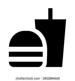Vector de icono de comida rápida aislado en fondo blanco.