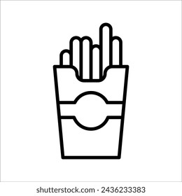 Fast food icon, vector isolated simple silhouette illustration.