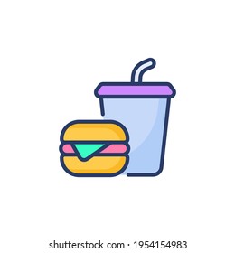 Fast Food icon in vector. Logotype