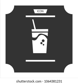 Fast Food icon vector, Plastic glass icon isolated on background.