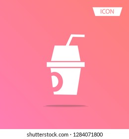 Fast Food icon vector, Plastic glass icon isolated on background.