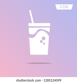 Fast Food icon vector, Plastic glass icon isolated on background.