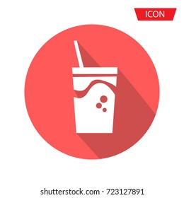 Fast Food icon vector, Plastic glass icon isolated on background.