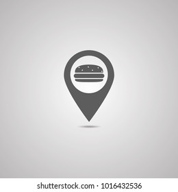 Fast food icon, vector simple black isolated illustration.
