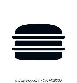 Fast food icon, vector simple black isolated illustration.
