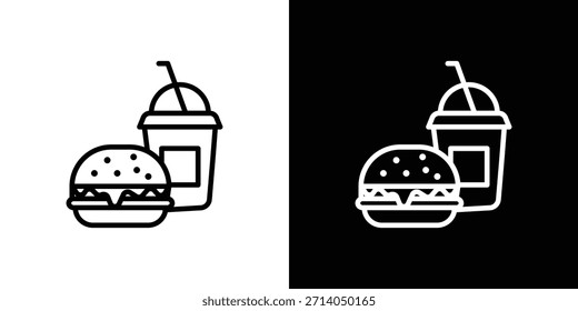 Icono de comida rápida Vector, símbolo, ilustraciones de logotipo