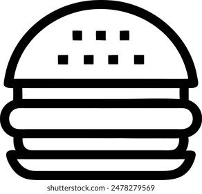Fast food icon, vector of unhealthy food