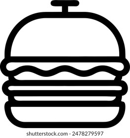 Fast food icon, vector of unhealthy food