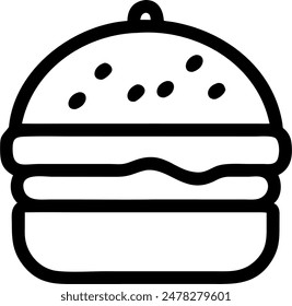 Fast food icon, vector of unhealthy food