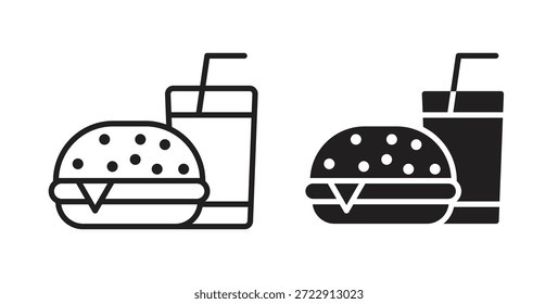 Icono de comida rápida para Web y App. Ilustración vectorial eps