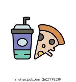 fast food icon with white background vector stock illustration