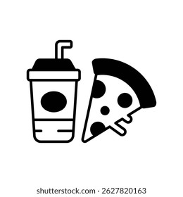 fast food icon with white background vector stock illustration
