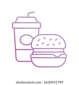 fast food icon with white background vector stock illustration