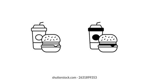 fast food icon with white background vector stock illustration