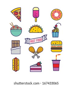 Fast food icons