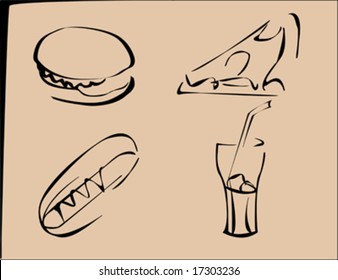 Fast food icons