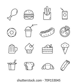 Fast food icons.