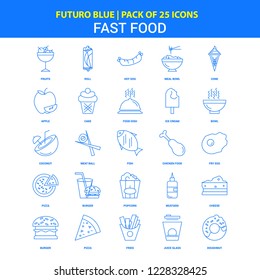 Fast food Icons - Futuro Blue 25 Icon pack