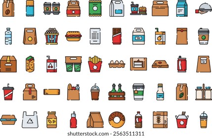 Fast food icons High-Quality Vector Icons Collection with Editable Stroke. Ideal for Professional and Creative Projects.