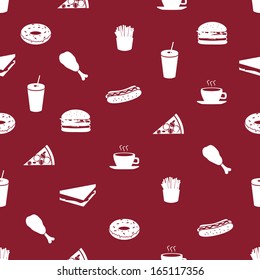 fast food icons pattern eps10
