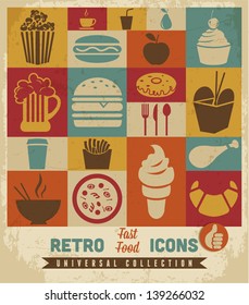 Fast Food Icons Set.vector