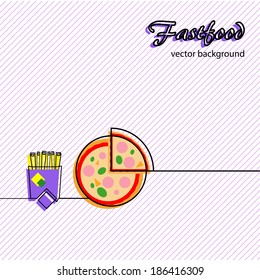 Fast food icons vector background. Abstract illustration.