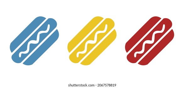 fast food icons, vector illustration