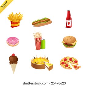 Fast food icon-set