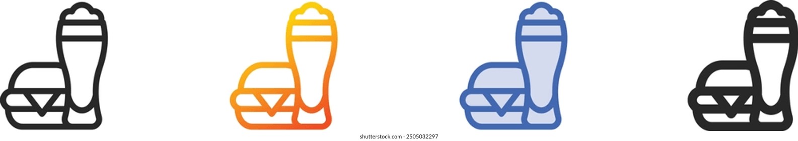 fast food icon.Thin Linear, Gradient, Blue Stroke and bold Style Design Isolated On White Background