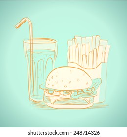 Fast food illustration