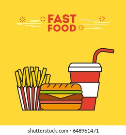 fast food illustration