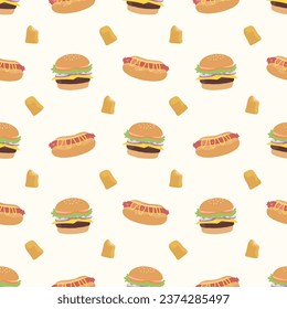 Fast Food Illustration Frame Background