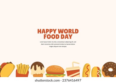 Fast Food Illustration Frame Background