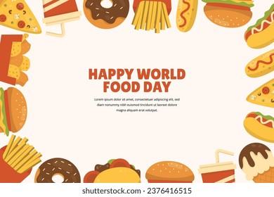 Fast Food Illustration Frame Background
