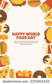 Fast Food Illustration Frame Background