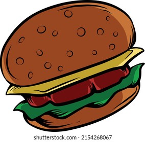 fast food illustration suitable for branding needs and so on