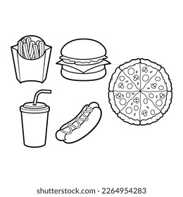 Fast food illustration vector icon design