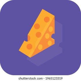 fast food, illustration or vector image in vivid colors with purple background.