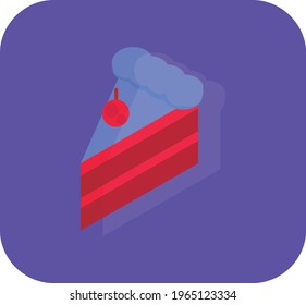 fast food, illustration or vector image in vivid colors with purple background.