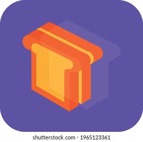 fast food, illustration or vector image in vivid colors with purple background.