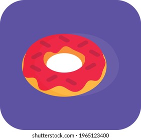 fast food, illustration or vector image in vivid colors with purple background.