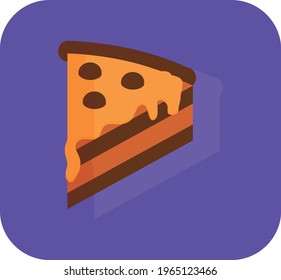 fast food, illustration or vector image in vivid colors with purple background.