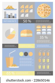 fast food info graphics. vector