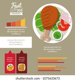 Fast food infographic design